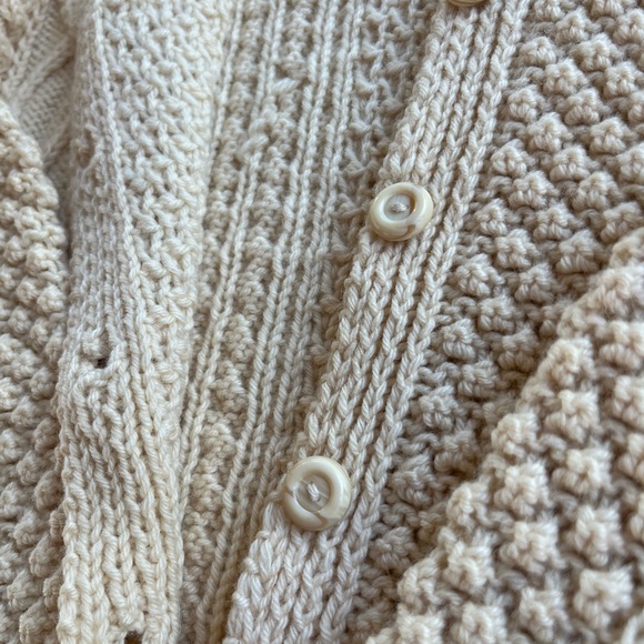 Vintage Irish Aran Cardigan | Kennedy of Ardara | Hand Knit Wool Fisherman - Picture 8 of 15
